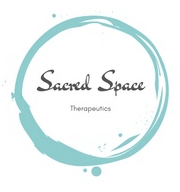 The image shows the logo for Sacred Space Therapeutics, a holistic health provider.